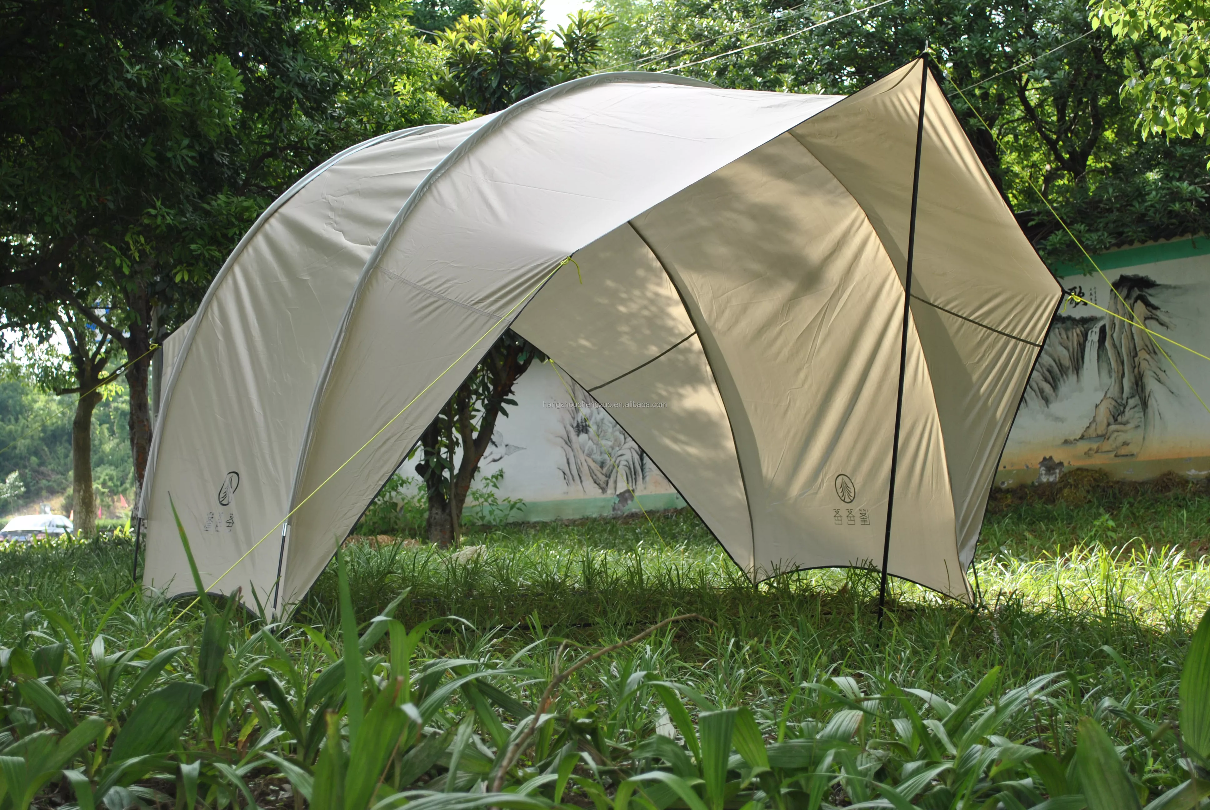 Cheap Goat Tents CZX 630 Camping Tent Portable Waterproof khaki Eggshell Canopy,Camping Shelter Lightweight Sunshade for Snow Camping Outdoor   